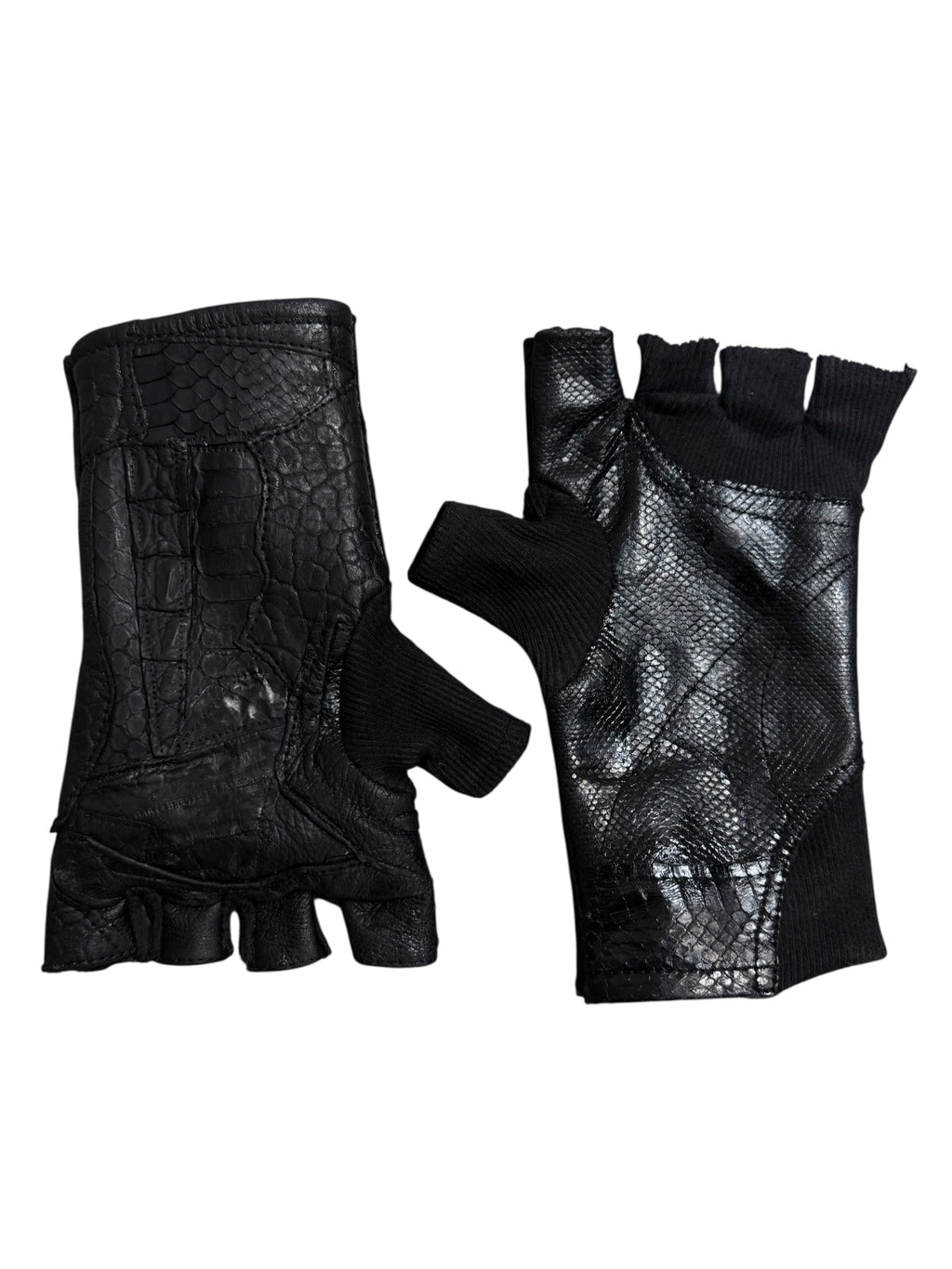 Leather Fingerless Gloves