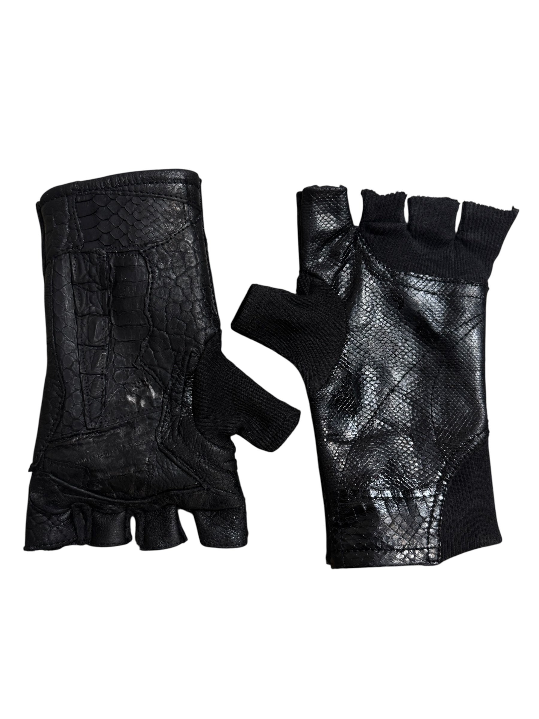 Leather Fingerless Gloves